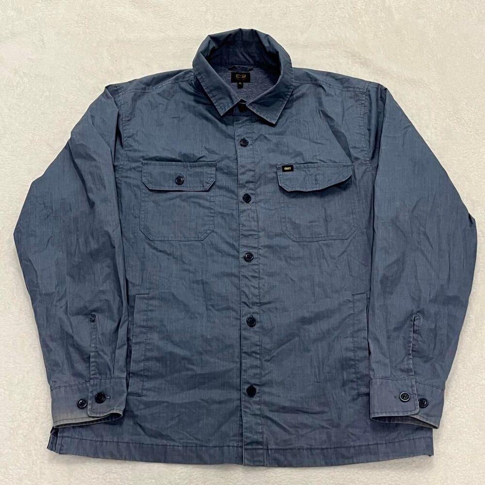 Obey Men's Blue and Navy Shirt